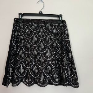 Francesca’s black sequin skirt